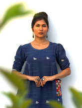 Blue Tunic Top ( kala cotton)